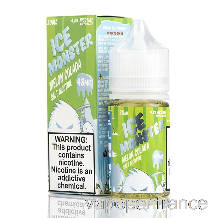 Melon Glacé Colada - Sels De Monstre De Glace - Stylo Vape 30 Ml 48 Mg